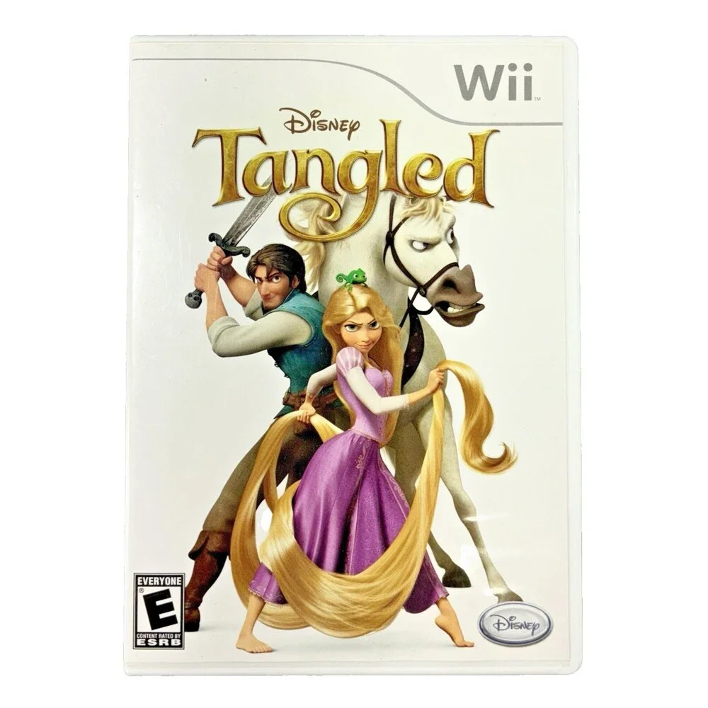Disney Tangled 2006 Nintendo Wii Video Game Disc in Case Tested